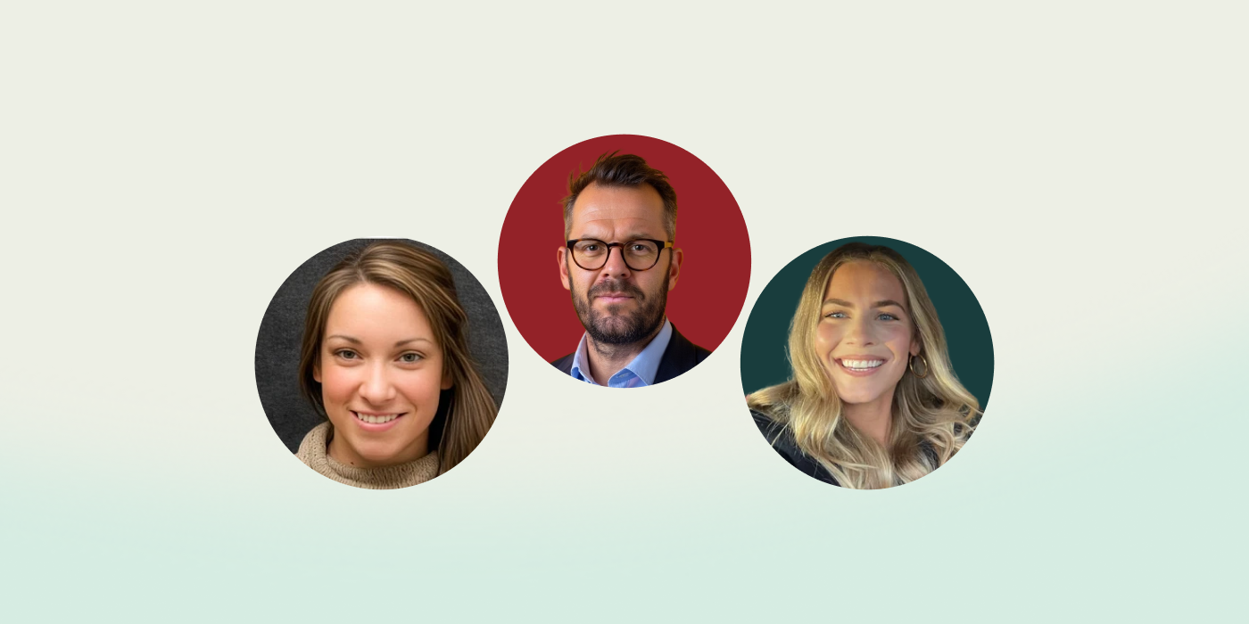 Headshots of webinar contributors Joe Stephens, Treissa Matakaetis, and Sophie Townsend